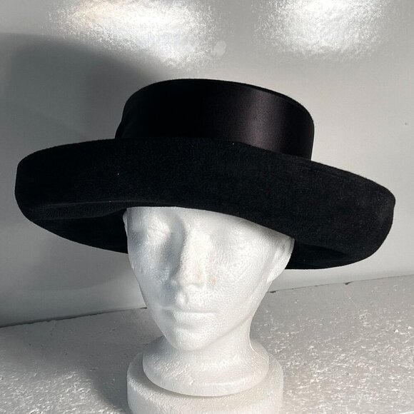 Eric Javits Vintage Wool Hat Satin Bow Old Money Quiet Luxury Cottage Prairie main image 6